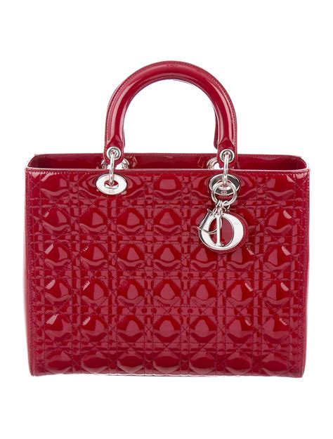 bright red lady dior bag|lady dior bag cost.